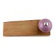 Light Purple Crackle Ceramic Wooden Door Stopper